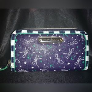 EUC Betsey Johnson Nautical Zip Wallet